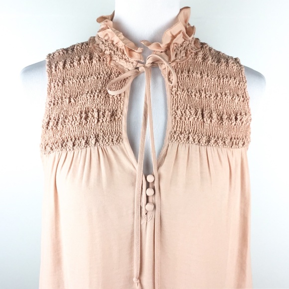 Free People Smocked Ruffle Top - Picture 2 of 7